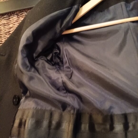 DKNY Chic & Tailored Black Wool Peacoat 2 - Picture 12 of 15